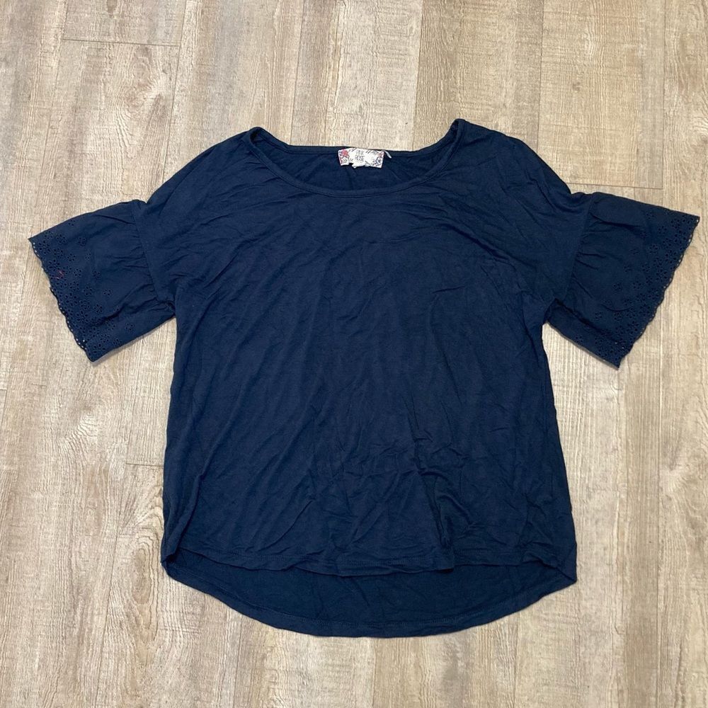 Pink Rose Navy Top